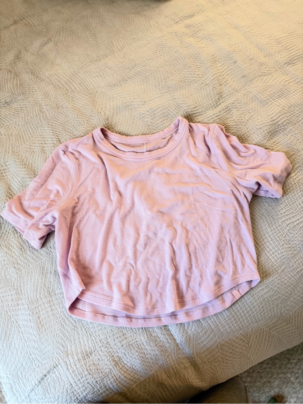 lululemon athletica Light Pink Short Sleeve Tee